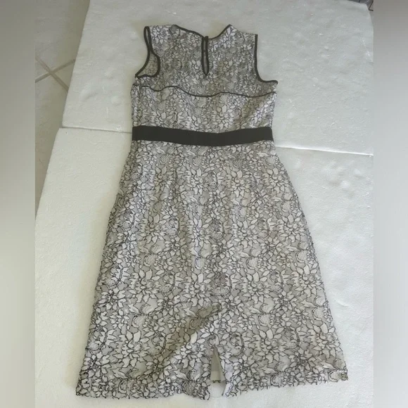 Banana republic white lace mini dress black detail sheath dress - Picture 8 of 11